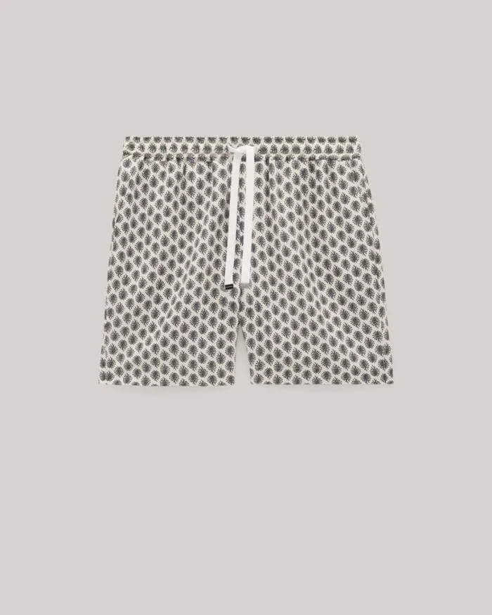 Politix Shorts Men Paisley Elasticated Shorts White