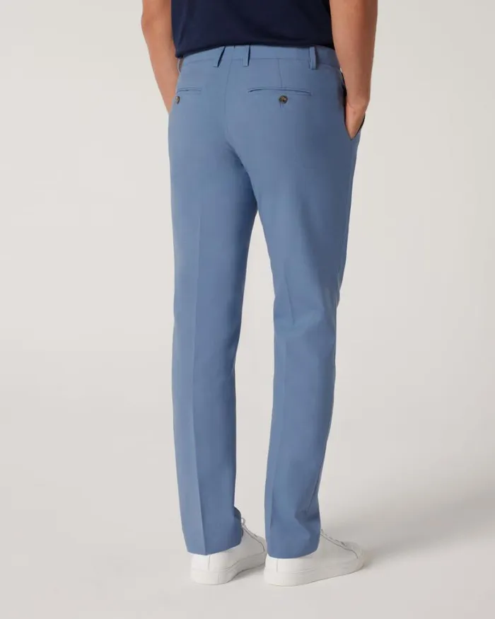 Politix Suit Pants Men Slim Stretch Wool Blend Tailored Pant Slate Blue