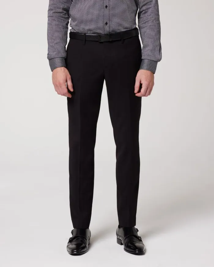 Politix Suit Pants Men Ultra Slim Stretch Tailored Pant Black