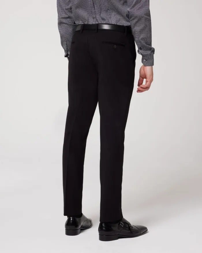 Politix Suit Pants Men Ultra Slim Stretch Tailored Pant Black