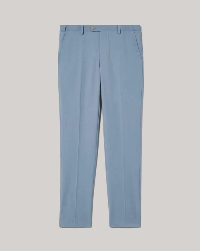 Politix Suit Pants Men Wool Blend Tailored Pant Chalk Blue