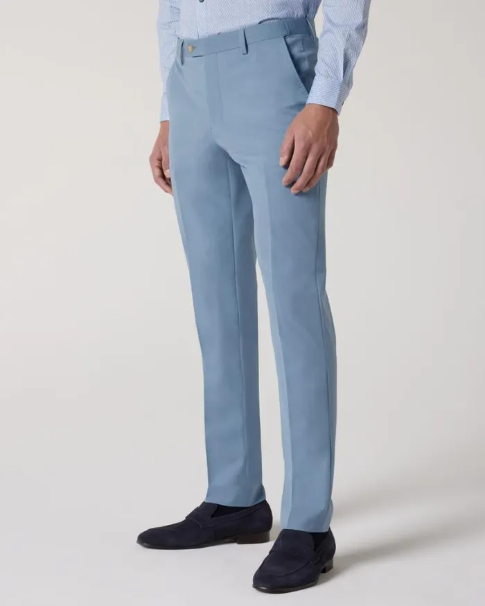 Politix Suit Pants Men Wool Blend Tailored Pant Chalk Blue