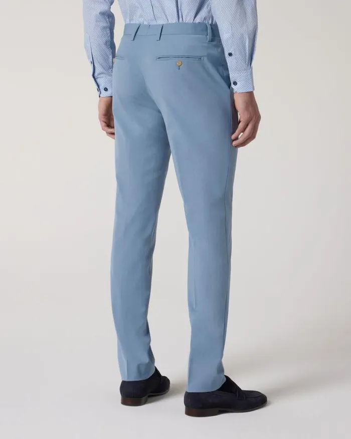 Politix Suit Pants Men Wool Blend Tailored Pant Chalk Blue