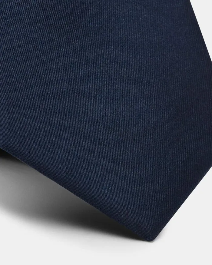 Politix Ties Men Silk Fine Twill Tie Navy