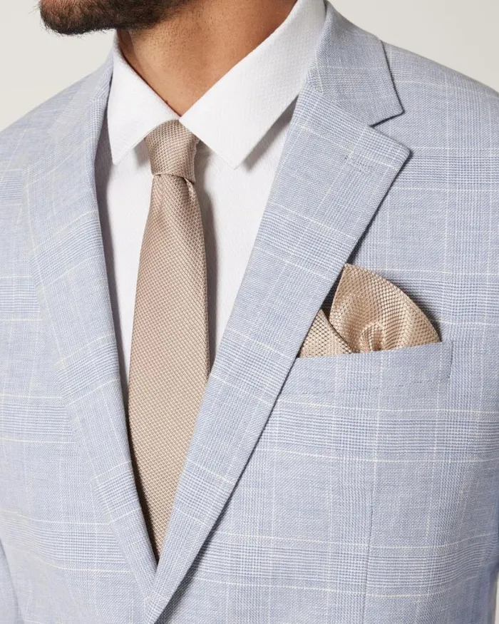 Politix Ties Men Silk Textured Twotone Tie Latte
