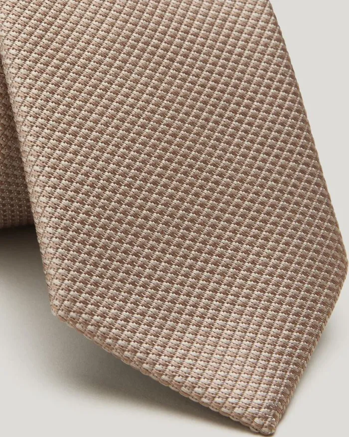 Politix Ties Men Silk Textured Twotone Tie Latte