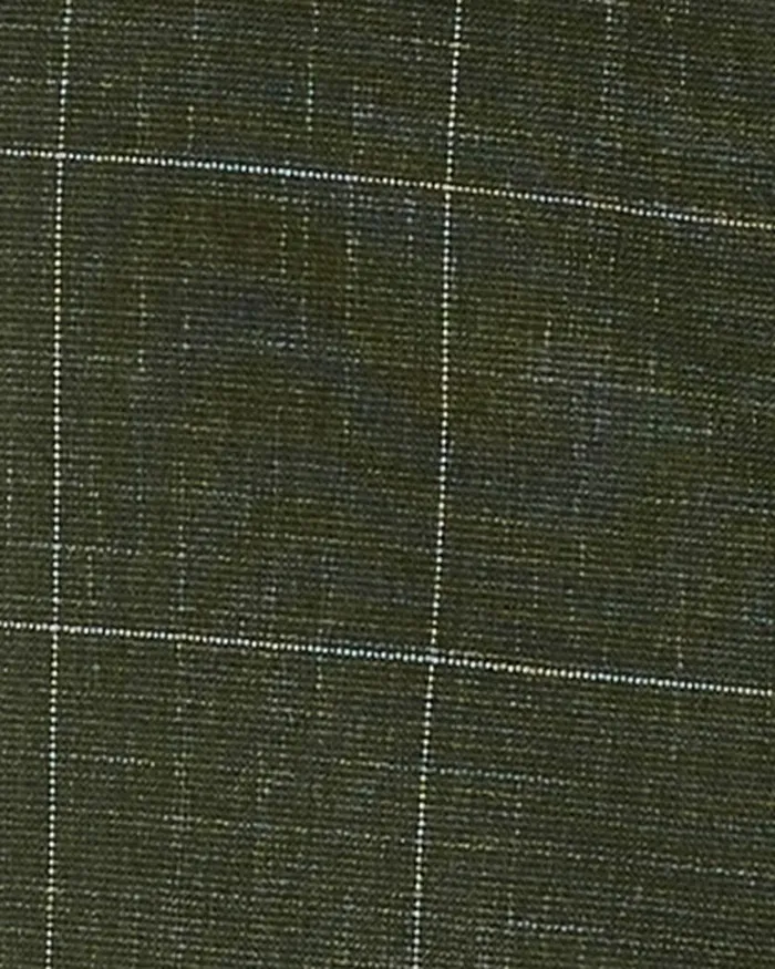 Politix Vests Men 5 Button Windowpane Check Tailored Vest Khaki Windowpane