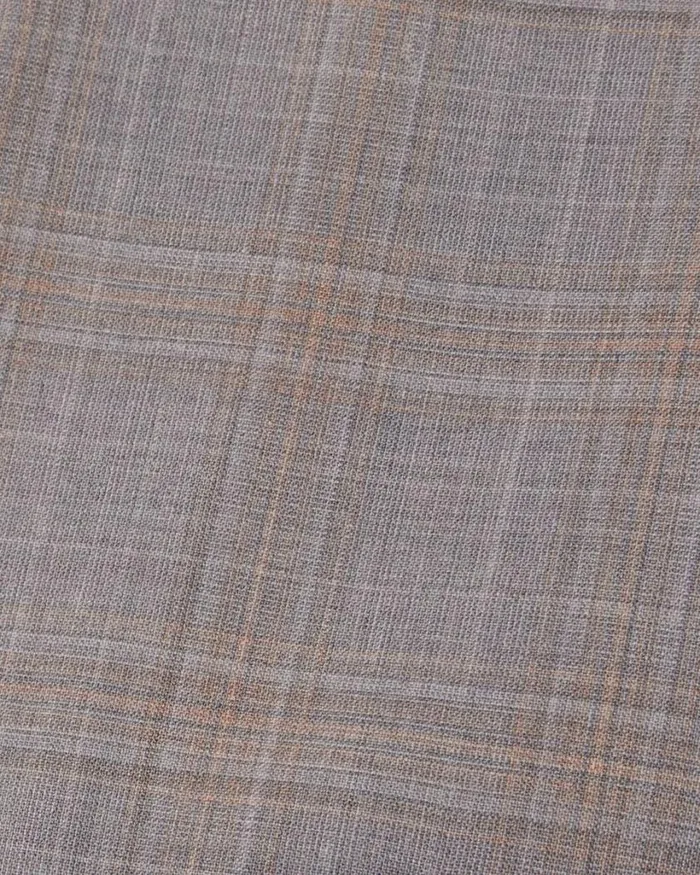 Politix Vests Men Wool Blend Tailored Vest Grey Check