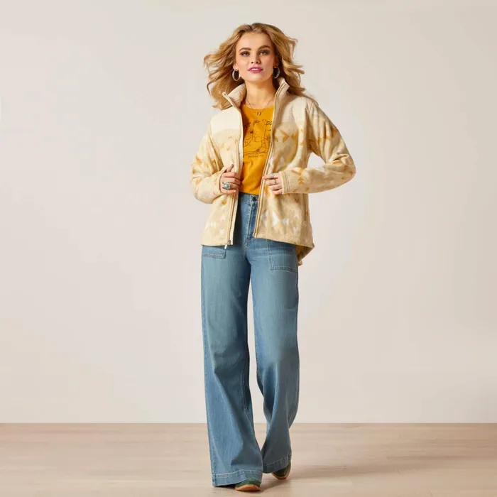 Prescott Fleece Jacket Sand Dune Print Women Ariat Jackets and Vests Prescott Fleece Jacket Sand Dune Print Women Ariat Jackets and Vests