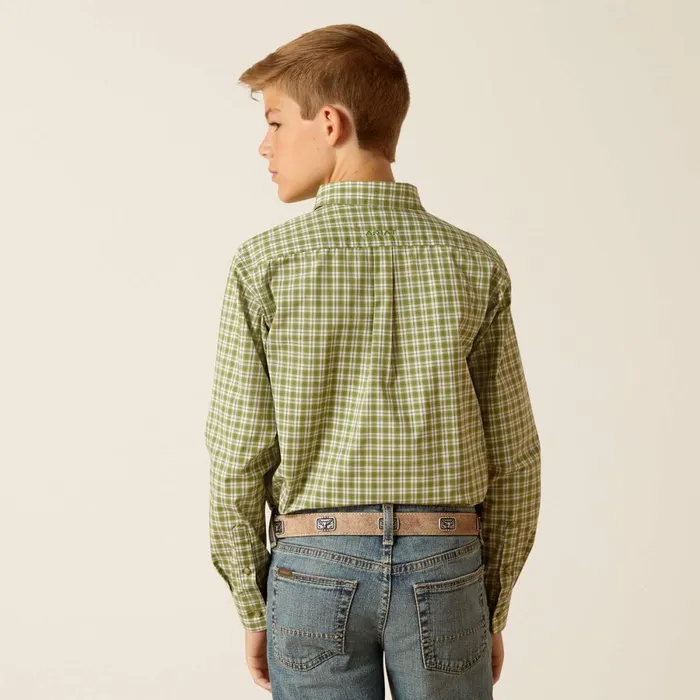 Pro Series Eilad Classic Fit Shirt Green Kids Ariat Button Down Shirts Pro Series Eilad Classic Fit Shirt Green Kids Ariat Button Down Shirts