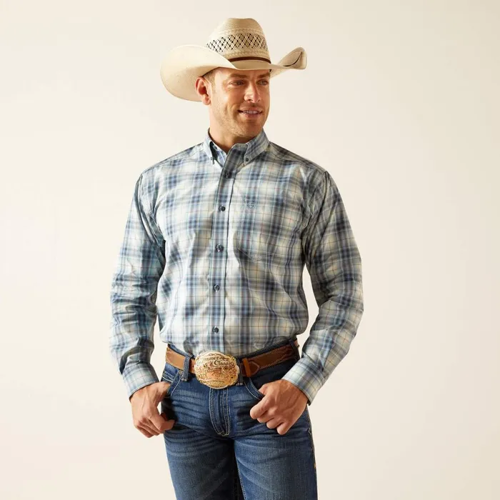 Pro Series Emiliano Classic Fit Shirt Blue Heaven Men Ariat Button Down Shirts