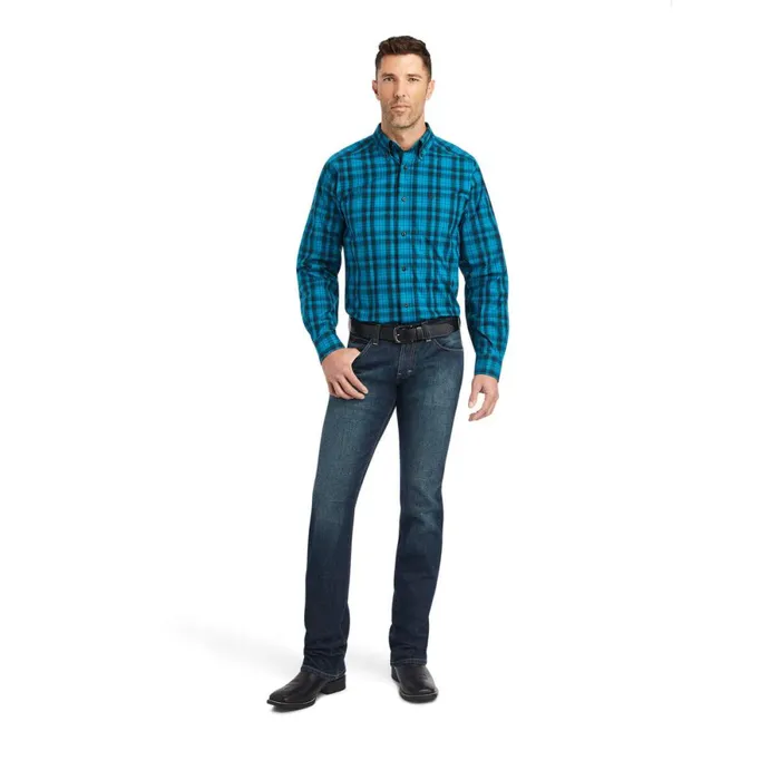Pro Series Kingston Fitted Shirt Ocean Depths Men Ariat Button Down Shirts Pro Series Kingston Fitted Shirt Ocean Depths Men Ariat Button Down Shirts