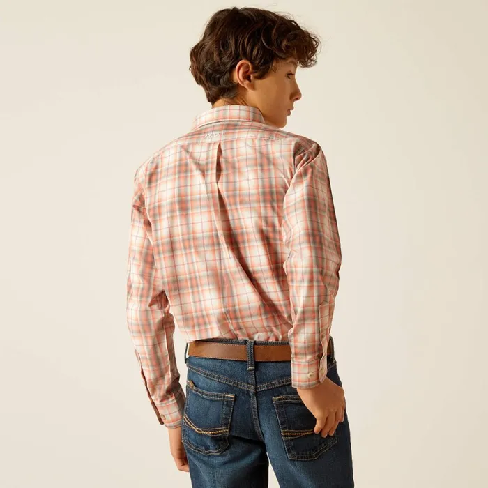 Pro Series Knox Classic Fit Shirt Coral Kids Ariat Button Down Shirts Pro Series Knox Classic Fit Shirt Coral Kids Ariat Button Down Shirts