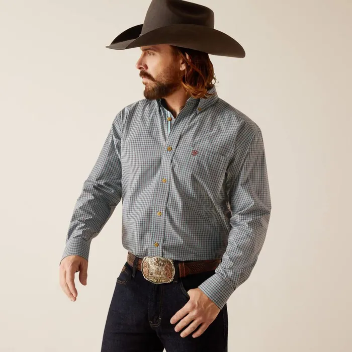 Pro Series Nestor Classic Fit Shirt Angel Blue Men Ariat Button Down Shirts
