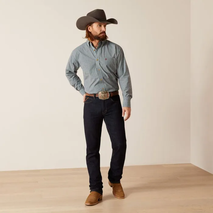Pro Series Nestor Classic Fit Shirt Angel Blue Men Ariat Button Down Shirts Pro Series Nestor Classic Fit Shirt Angel Blue Men Ariat Button Down Shirts