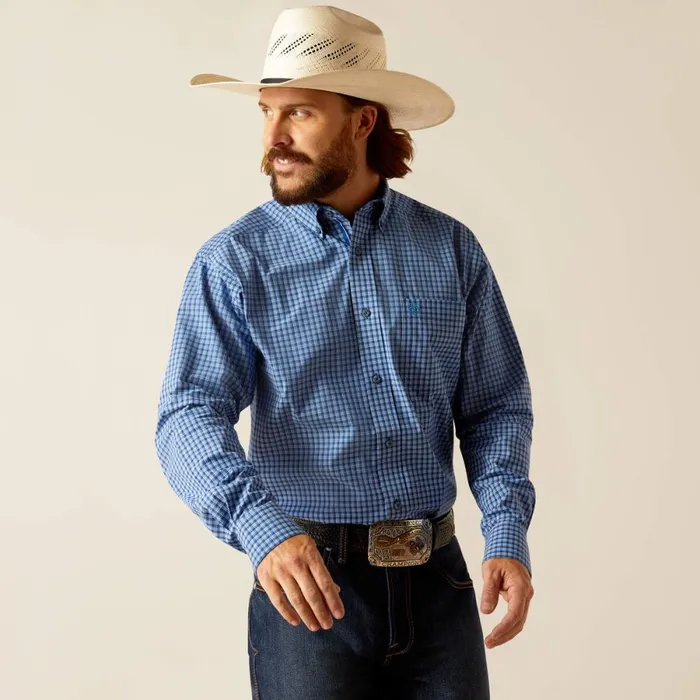 Pro Series Perrin Classic Fit Shirt Blue Men Ariat Button Down Shirts