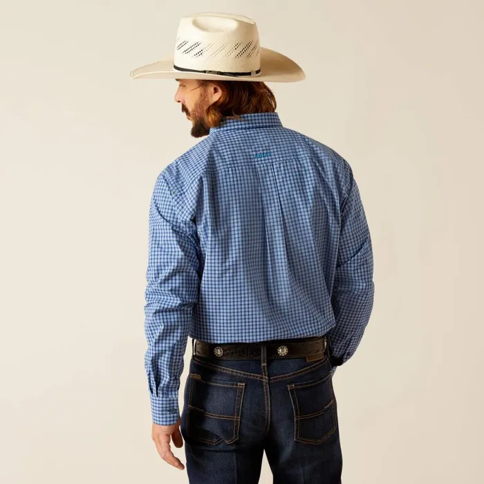 Pro Series Perrin Classic Fit Shirt Blue Men Ariat Button Down Shirts Pro Series Perrin Classic Fit Shirt Blue Men Ariat Button Down Shirts