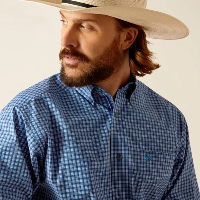 Pro Series Perrin Classic Fit Shirt Blue Men Ariat Button Down Shirts Pro Series Perrin Classic Fit Shirt Blue Men Ariat Button Down Shirts