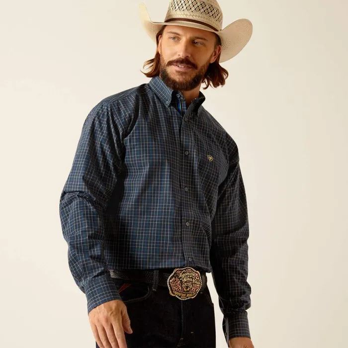 Pro Series Pharell Classic Fit Shirt Navy Men Ariat Button Down Shirts