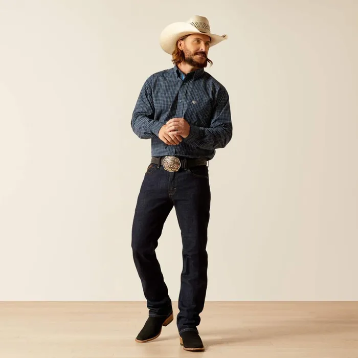 Pro Series Pharell Classic Fit Shirt Navy Men Ariat Button Down Shirts Pro Series Pharell Classic Fit Shirt Navy Men Ariat Button Down Shirts