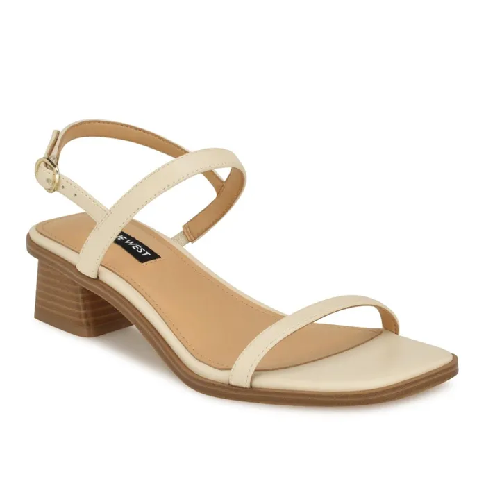 Purdy Block Heel Sandals Ivory Women Nine West Low Heel Purdy Block Heel Sandals Ivory Women Nine West Low Heel