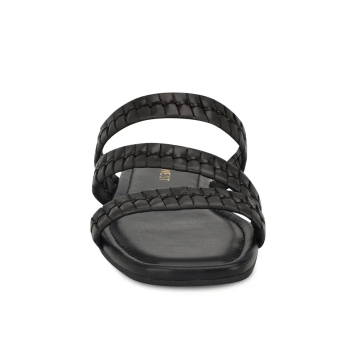 Quinlea Flat Strappy Sandals Black Women Nine West Casual Quinlea Flat Strappy Sandals Black Women Nine West Casual