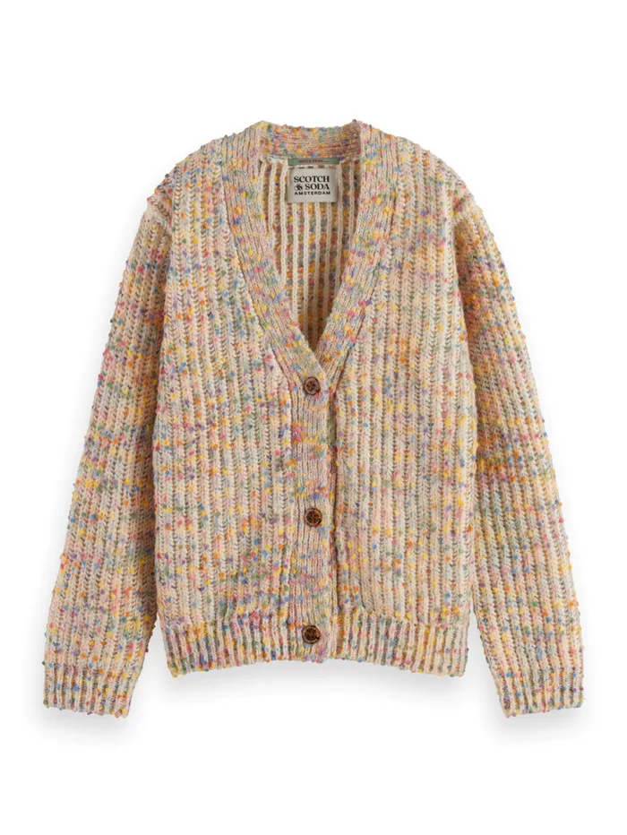 RAINBOW YARN CARDIGAN Rainbow Melange Kids Scotch and Soda Knitwear