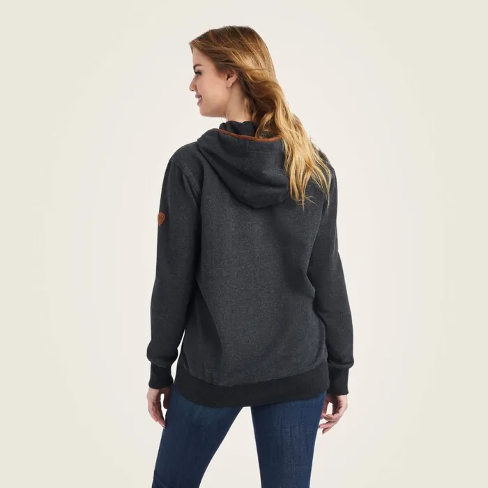 REAL Elevated Hoodie Heather Charcoal Women Ariat Sweatshirts and Hoodies REAL Elevated Hoodie Heather Charcoal Women Ariat Sweatshirts and Hoodies