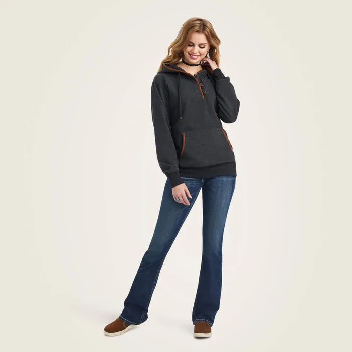 REAL Elevated Hoodie Heather Charcoal Women Ariat Sweatshirts and Hoodies REAL Elevated Hoodie Heather Charcoal Women Ariat Sweatshirts and Hoodies