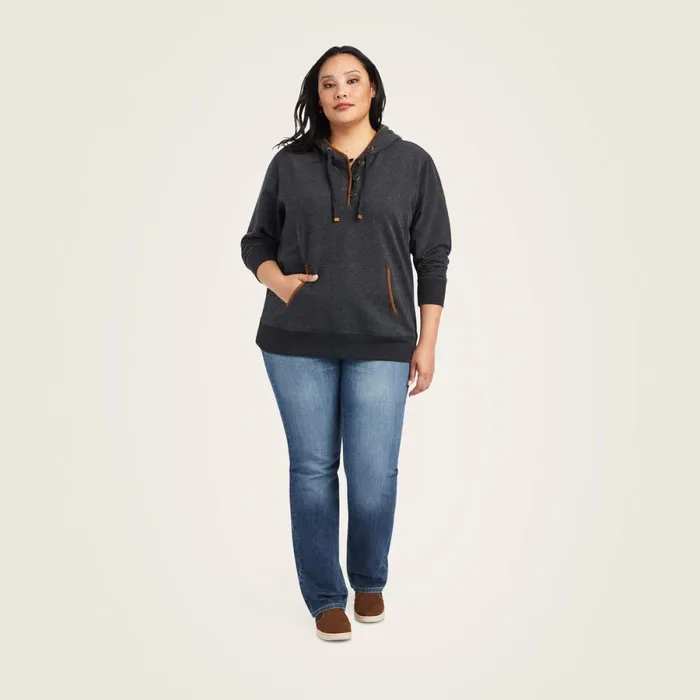 REAL Elevated Hoodie Heather Charcoal Women Ariat Sweatshirts and Hoodies REAL Elevated Hoodie Heather Charcoal Women Ariat Sweatshirts and Hoodies