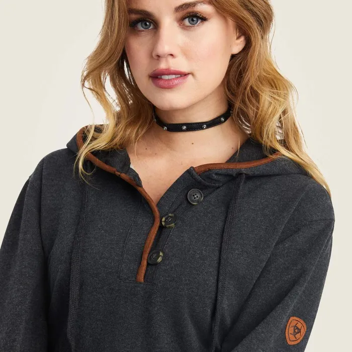 REAL Elevated Hoodie Heather Charcoal Women Ariat Sweatshirts and Hoodies REAL Elevated Hoodie Heather Charcoal Women Ariat Sweatshirts and Hoodies