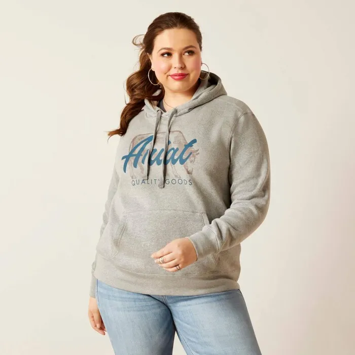 REAL Grazing Hoodie Heather Grey Women Ariat Sweatshirts and Hoodies REAL Grazing Hoodie Heather Grey Women Ariat Sweatshirts and Hoodies
