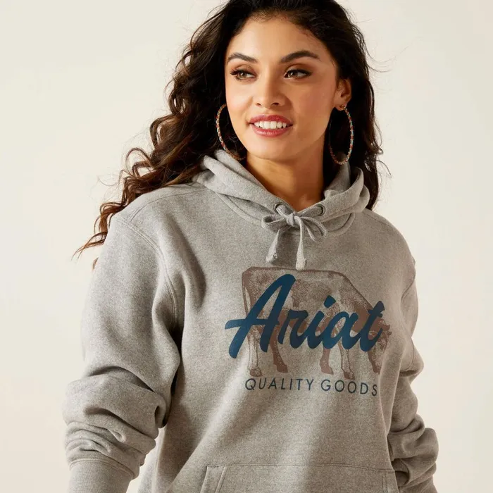 REAL Grazing Hoodie Heather Grey Women Ariat Sweatshirts and Hoodies REAL Grazing Hoodie Heather Grey Women Ariat Sweatshirts and Hoodies