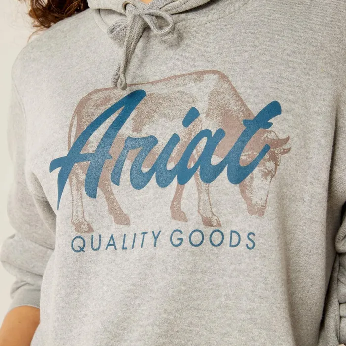 REAL Grazing Hoodie Heather Grey Women Ariat Sweatshirts and Hoodies REAL Grazing Hoodie Heather Grey Women Ariat Sweatshirts and Hoodies