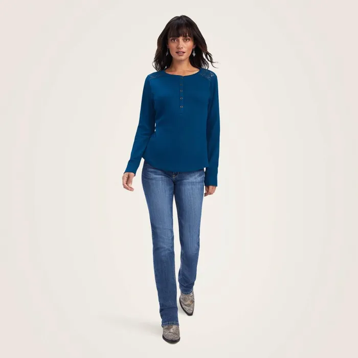 REAL Henley Shirt Hydra Women Ariat TShirts and Tops REAL Henley Shirt Hydra Women Ariat TShirts and Tops