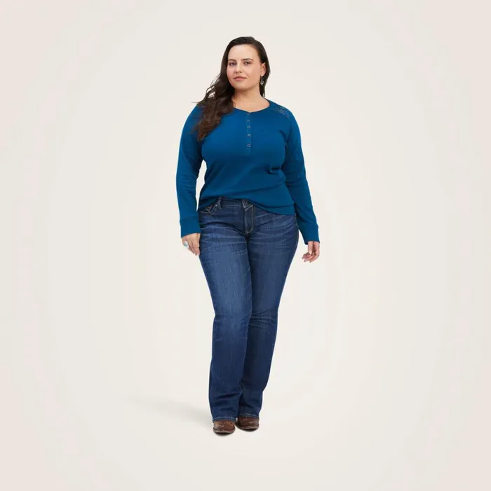 REAL Henley Shirt Hydra Women Ariat TShirts and Tops REAL Henley Shirt Hydra Women Ariat TShirts and Tops
