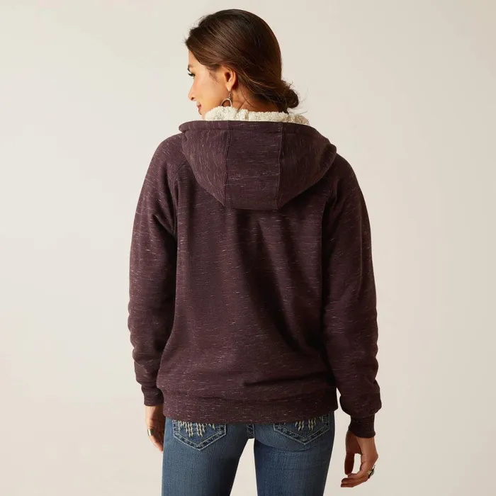 REAL Sherpa Full Zip Hoodie Clove Brown Women Ariat Sweatshirts and Hoodies