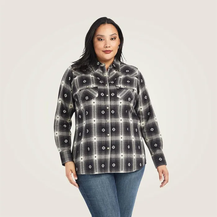 REAL Thunderstorm Shirt Thunderstorm Plaid Dobby Flann Women Ariat TShirts and Tops REAL Thunderstorm Shirt Thunderstorm Plaid Dobby Flann Women Ariat TShirts and Tops