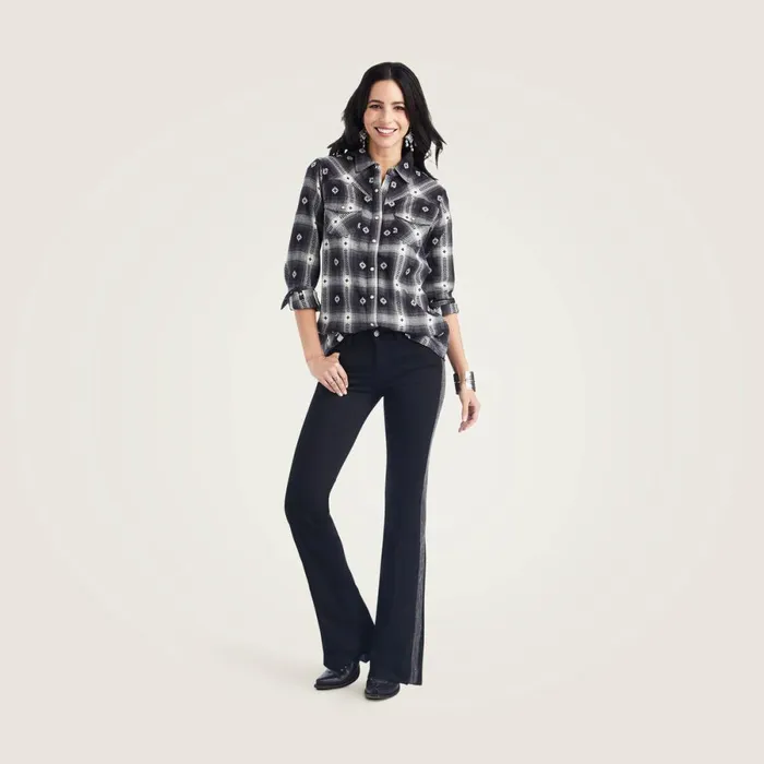 REAL Thunderstorm Shirt Thunderstorm Plaid Dobby Flann Women Ariat TShirts and Tops REAL Thunderstorm Shirt Thunderstorm Plaid Dobby Flann Women Ariat TShirts and Tops