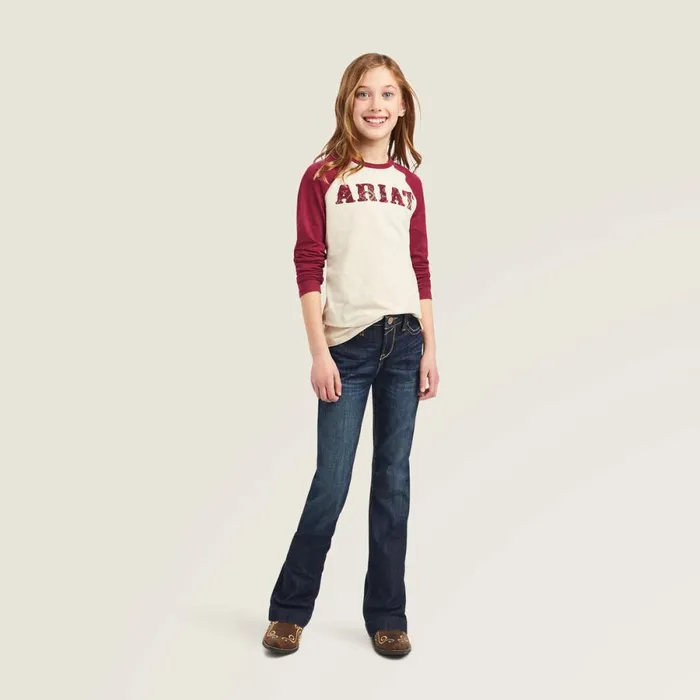 REAL Zuma Baseball Shirt Oatmeal Heather Kids Ariat TShirts and Polos REAL Zuma Baseball Shirt Oatmeal Heather Kids Ariat TShirts and Polos