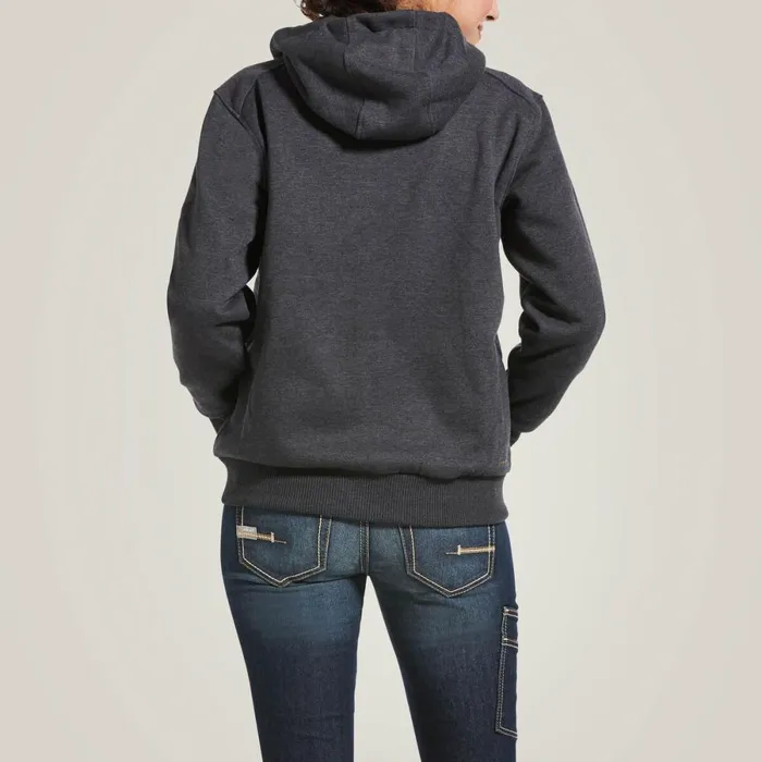Rebar AllWeather Full Zip Hoodie Charcoal Heather Women Ariat Sweatshirts and Hoodies Rebar AllWeather Full Zip Hoodie Charcoal Heather Women Ariat Sweatshirts and Hoodies