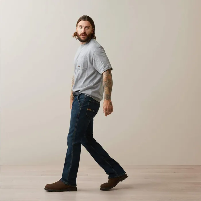 Rebar Cotton Strong American Outdoors TShirt Heather Grey Men Ariat TShirts and Polos Rebar Cotton Strong American Outdoors TShirt Heather Grey Men Ariat TShirts and Polos
