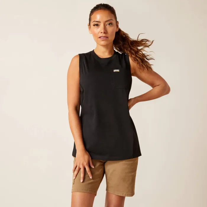 Rebar Cotton Strong Bolt Black Women Ariat TShirts and Tops Rebar Cotton Strong Bolt Black Women Ariat TShirts and Tops
