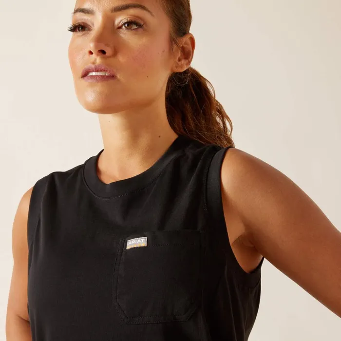 Rebar Cotton Strong Bolt Black Women Ariat TShirts and Tops Rebar Cotton Strong Bolt Black Women Ariat TShirts and Tops