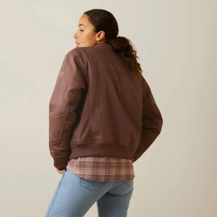 Rebar DuraCanvas Bomber Jacket Peppercorn Women Ariat Jackets and Vests Rebar DuraCanvas Bomber Jacket Peppercorn Women Ariat Jackets and Vests