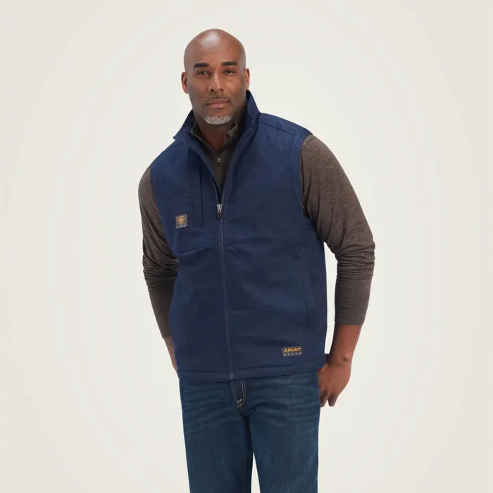 Rebar DuraCanvas Vest Navy Men Ariat Jackets and Vests