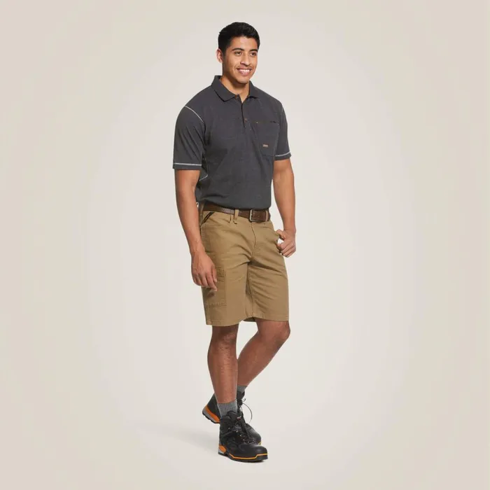 Rebar DuraStretch Made Tough 10034 Short Field Khaki Men Ariat Pants and Shorts Rebar DuraStretch Made Tough 10034 Short Field Khaki Men Ariat Pants and Shorts