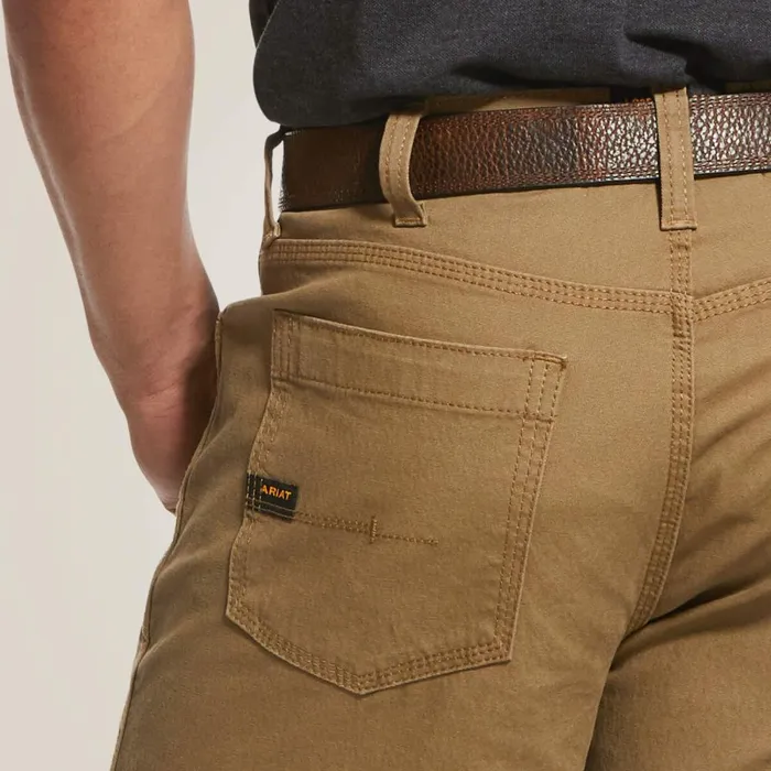 Rebar DuraStretch Made Tough 10034 Short Field Khaki Men Ariat Pants and Shorts Rebar DuraStretch Made Tough 10034 Short Field Khaki Men Ariat Pants and Shorts