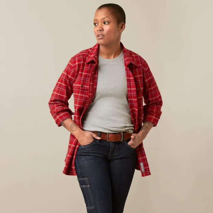 Rebar Flannel DuraStretch Work Shirt Samba Plaid Women Ariat TShirts and Tops