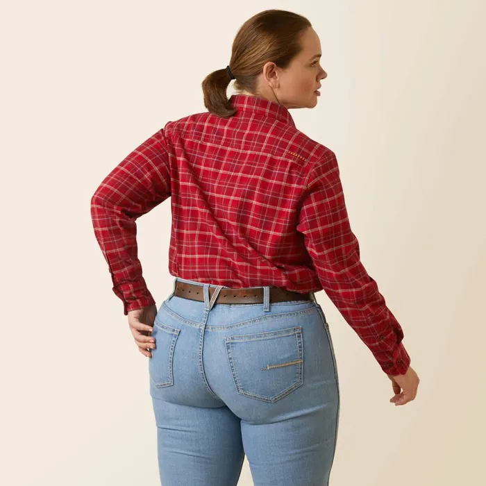 Rebar Flannel DuraStretch Work Shirt Samba Plaid Women Ariat TShirts and Tops